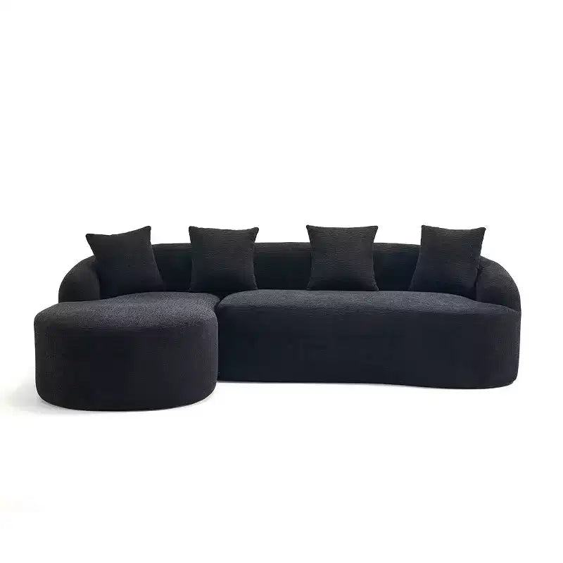 Canapé modulable en forme de L avec méridienne, canapé modulable en chenille, canapé modulable moderne pour salon et chambre - Panipeachy