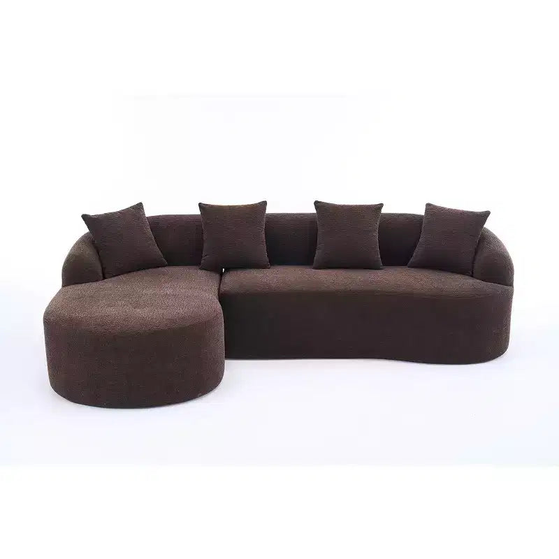Canapé modulable en forme de L avec méridienne, canapé modulable en chenille, canapé modulable moderne pour salon et chambre - Panipeachy