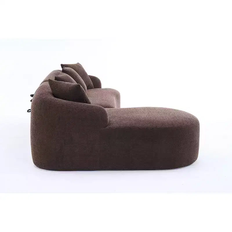 Canapé modulable en forme de L avec méridienne, canapé modulable en chenille, canapé modulable moderne pour salon et chambre - Panipeachy