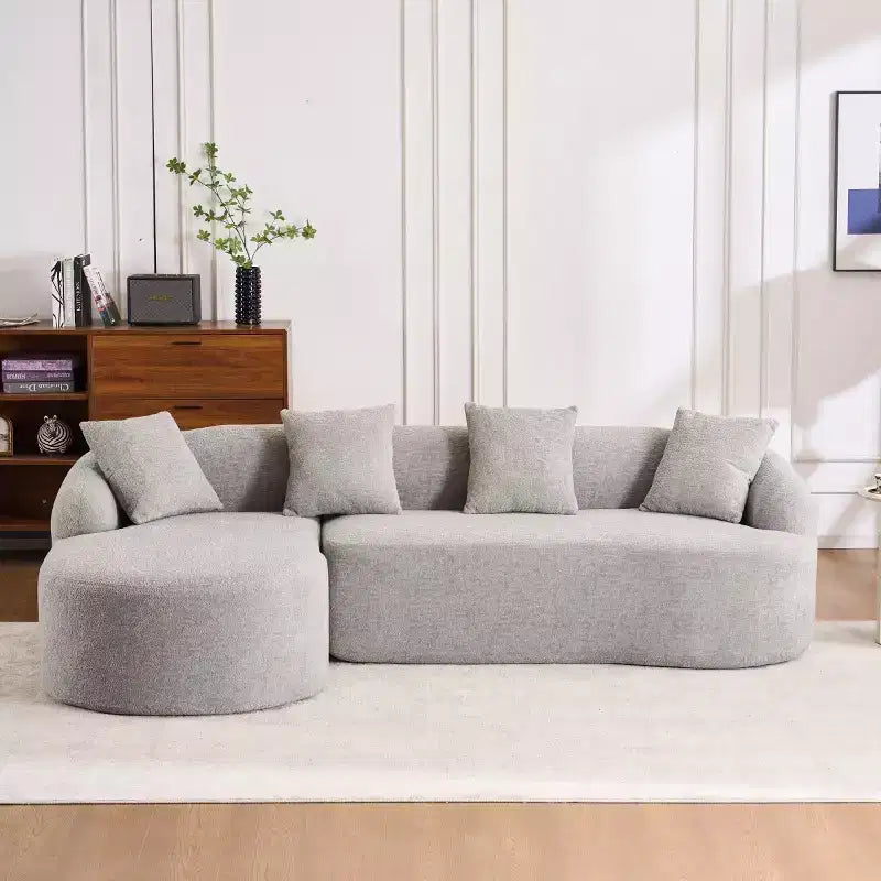Canapé modulable en forme de L avec méridienne, canapé modulable en chenille, canapé modulable moderne pour salon et chambre - Panipeachy