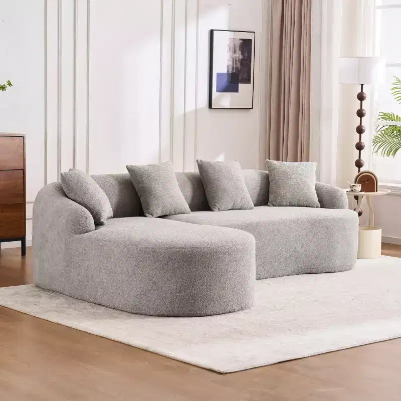 Canapé modulable en forme de L avec méridienne, canapé modulable en chenille, canapé modulable moderne pour salon et chambre - Panipeachy
