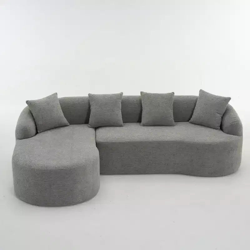 Canapé modulable en forme de L avec méridienne, canapé modulable en chenille, canapé modulable moderne pour salon et chambre - Panipeachy