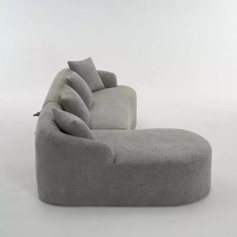 Canapé modulable en forme de L avec méridienne, canapé modulable en chenille, canapé modulable moderne pour salon et chambre - Panipeachy