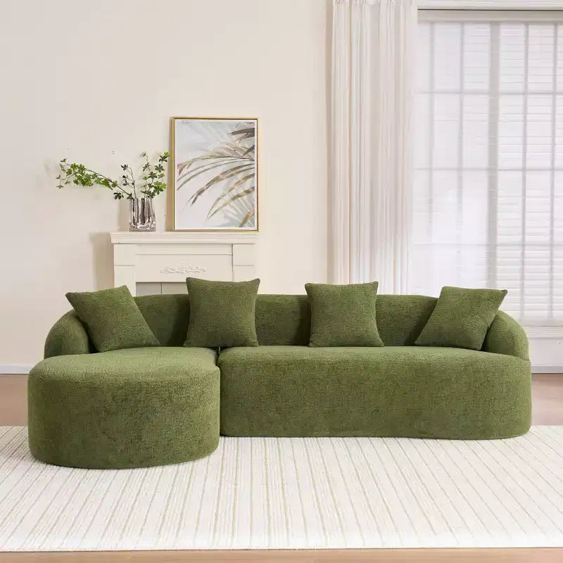 Canapé modulable en forme de L avec méridienne, canapé modulable en chenille, canapé modulable moderne pour salon et chambre - Panipeachy