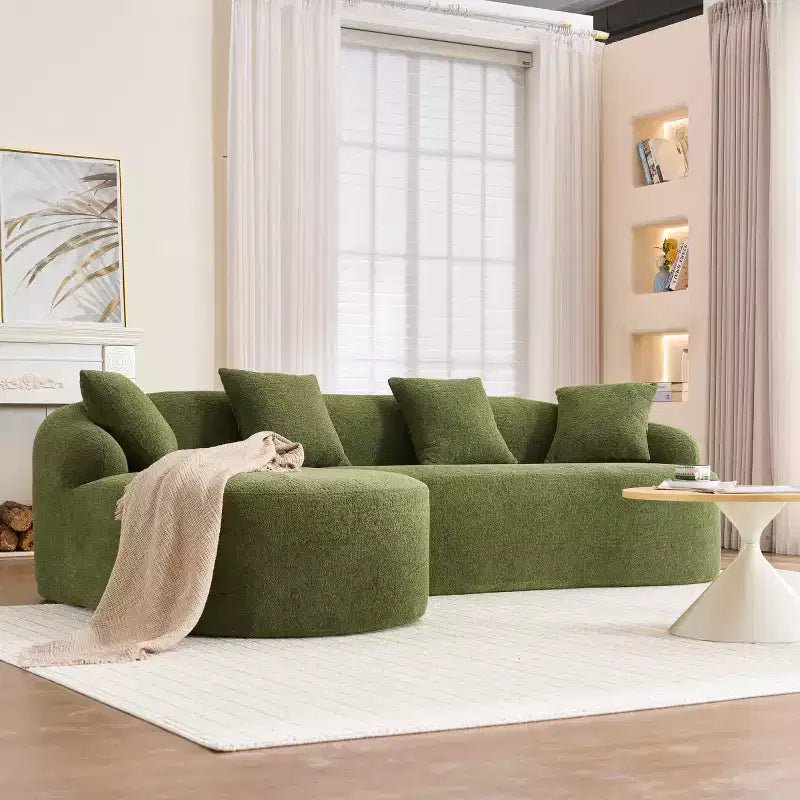 Canapé modulable en forme de L avec méridienne, canapé modulable en chenille, canapé modulable moderne pour salon et chambre - Panipeachy