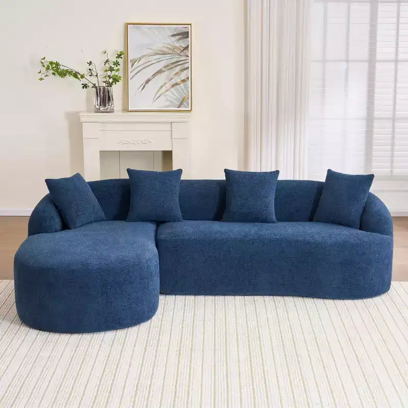 Canapé modulable en forme de L avec méridienne, canapé modulable en chenille, canapé modulable moderne pour salon et chambre - Panipeachy