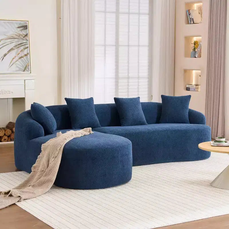 Canapé modulable en forme de L avec méridienne, canapé modulable en chenille, canapé modulable moderne pour salon et chambre - Panipeachy