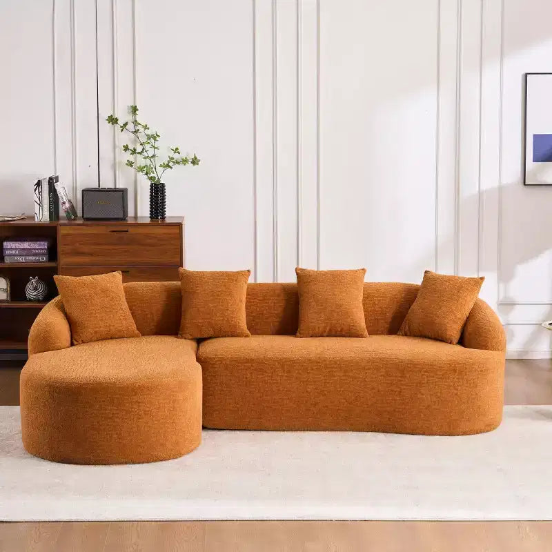 Canapé modulable en forme de L avec méridienne, canapé modulable en chenille, canapé modulable moderne pour salon et chambre - Panipeachy