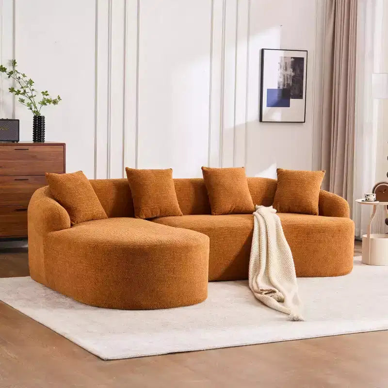 Canapé modulable en forme de L avec méridienne, canapé modulable en chenille, canapé modulable moderne pour salon et chambre - Panipeachy