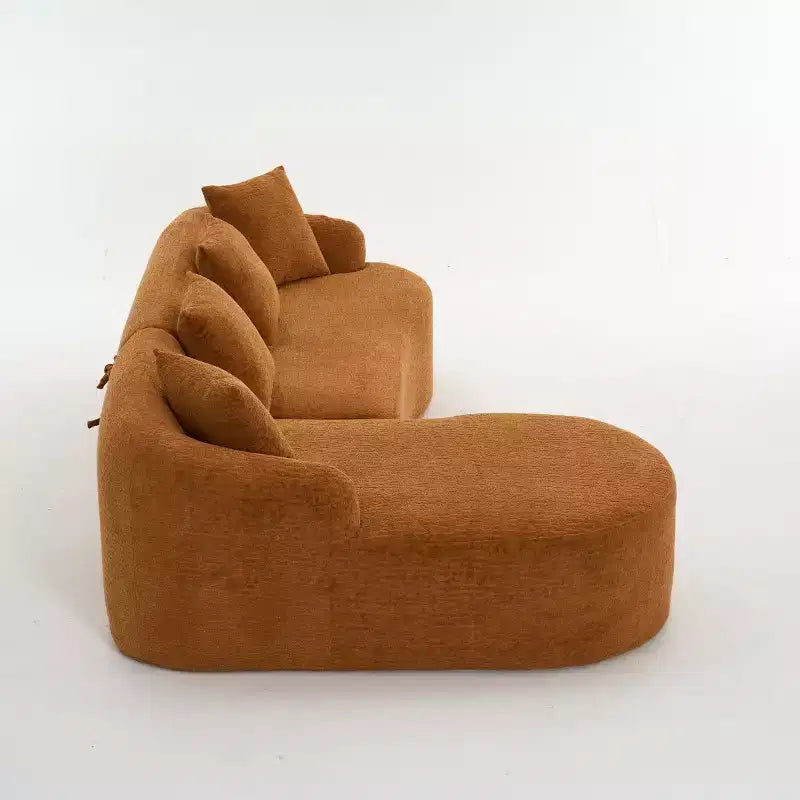Canapé modulable en forme de L avec méridienne, canapé modulable en chenille, canapé modulable moderne pour salon et chambre - Panipeachy