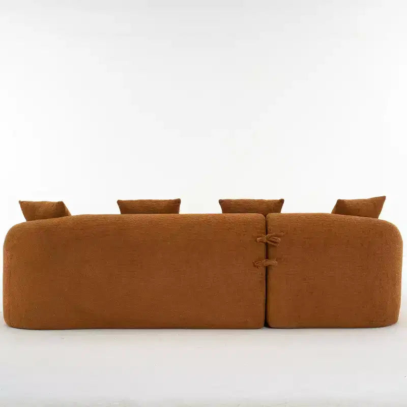 Canapé modulable en forme de L avec méridienne, canapé modulable en chenille, canapé modulable moderne pour salon et chambre - Panipeachy
