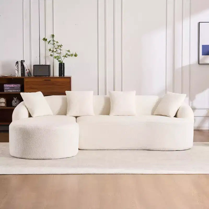 Canapé modulable en forme de L avec méridienne, canapé modulable en chenille, canapé modulable moderne pour salon et chambre - Panipeachy