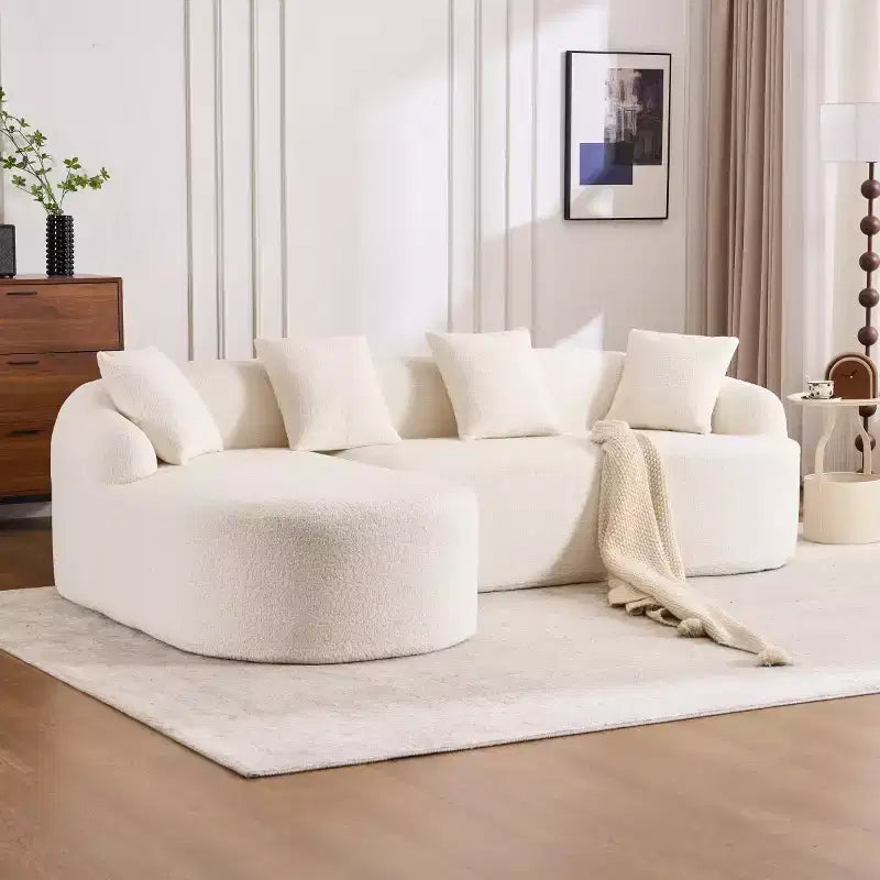 Canapé modulable en forme de L avec méridienne, canapé modulable en chenille, canapé modulable moderne pour salon et chambre - Panipeachy