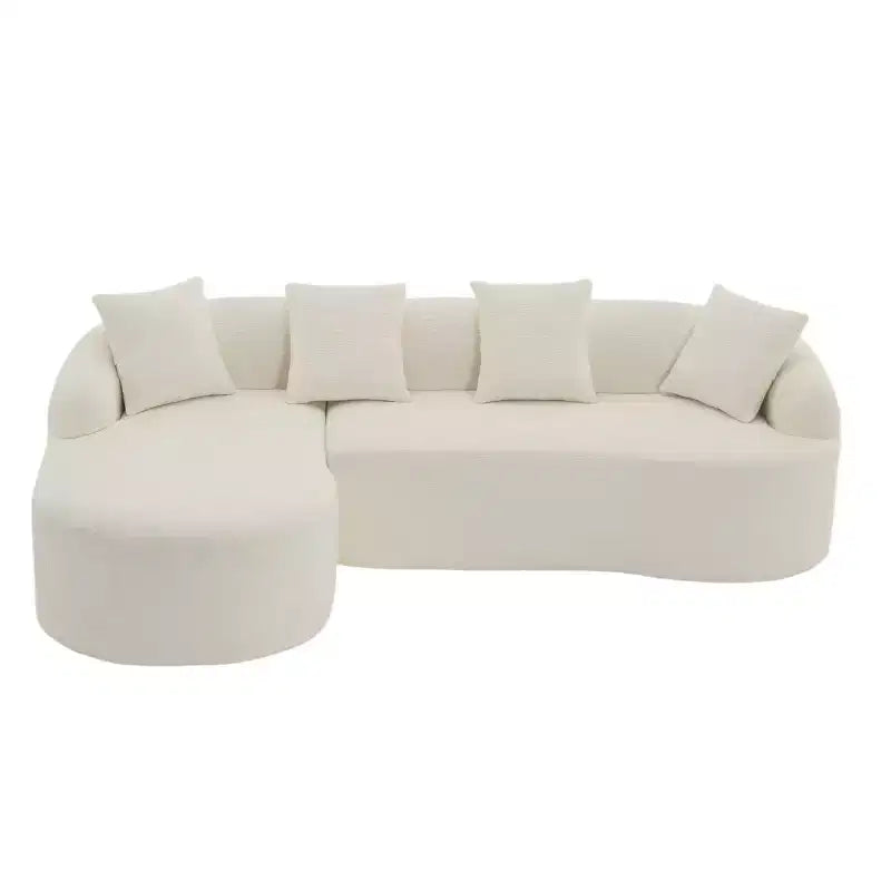 Canapé modulable en forme de L avec méridienne, canapé modulable en chenille, canapé modulable moderne pour salon et chambre - Panipeachy