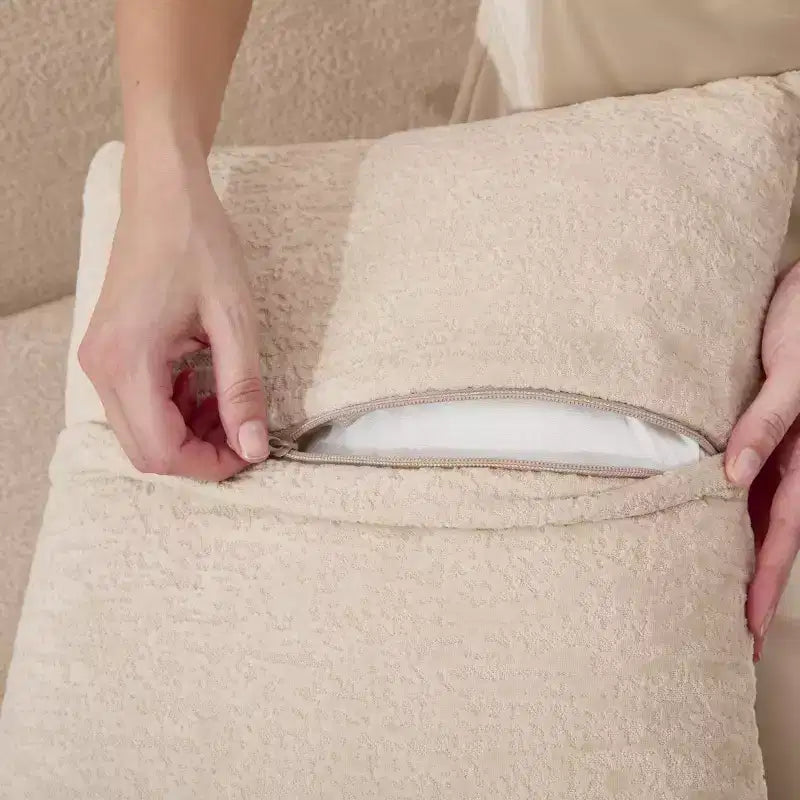 Canapé modulable en forme de L avec méridienne, canapé modulable en chenille, canapé modulable moderne pour salon et chambre - Panipeachy
