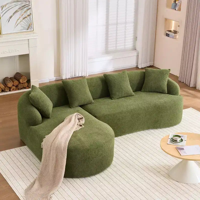 Canapé modulable en forme de L avec méridienne, canapé modulable en chenille, canapé modulable moderne pour salon et chambre - Panipeachy