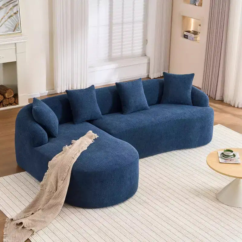 Canapé modulable en forme de L avec méridienne, canapé modulable en chenille, canapé modulable moderne pour salon et chambre - Panipeachy