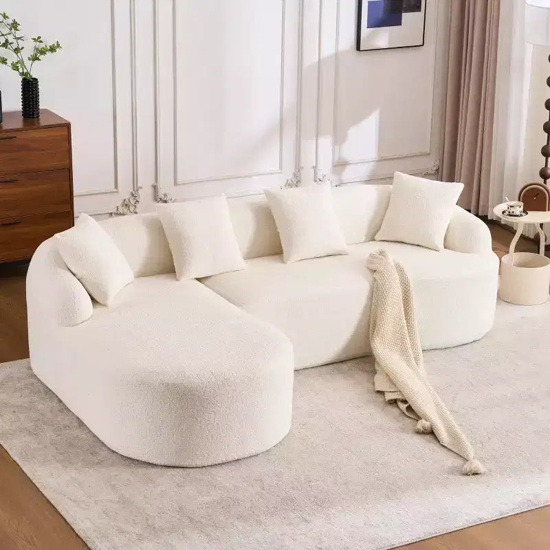 Canapé modulable en forme de L avec méridienne, canapé modulable en chenille, canapé modulable moderne pour salon et chambre - Panipeachy