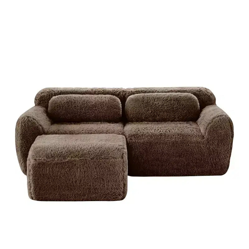 Canapé Sectionnel Modulable en Forme de L avec Ottoman, Mousse Haute Densité, Petit Canapé Sectionnel Moderne pour Salon et Chambre-Panipeachy