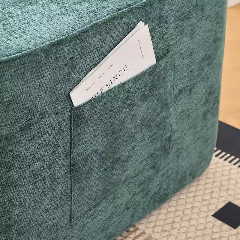 Canapé d'angle moderne en L avec méridienne, coussins extra profonds et accoudoirs larges, canapé molletonné en chenille pour salon ou espace de détente - Panipeachy