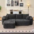 Modern L-Shaped Sectional Sofa with Chaise, Extra Deep Cushions and Wide Arms, Chenille Cloud Couch for Living Room or Lounge Area - Panipeachy