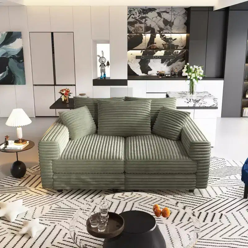 Canapé Sectionnel Modulable Convertible, Canapé Profond avec Coussins Moelleux, Canapé Nuage Moderne pour Salon, Chambre ou Appartement-Panipeachy