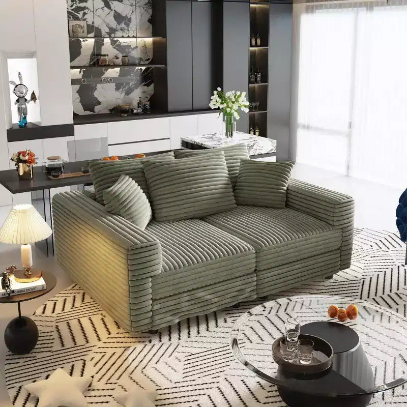 Canapé Sectionnel Modulable Convertible, Canapé Profond avec Coussins Moelleux, Canapé Nuage Moderne pour Salon, Chambre ou Appartement-Panipeachy