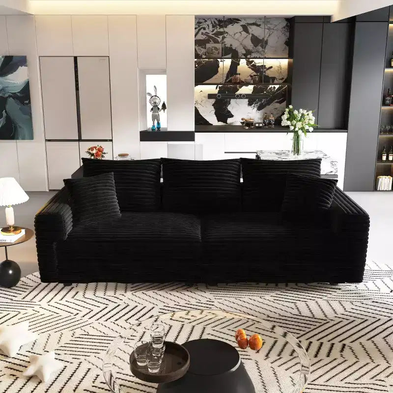 Canapé Sectionnel Modulable Convertible, Canapé Profond avec Coussins Moelleux, Canapé Nuage Moderne pour Salon, Chambre ou Appartement-Panipeachy