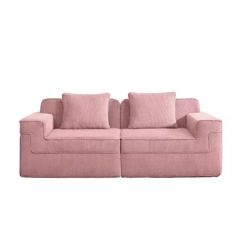 Canapé sectionnel modulaire à petite section, causeuse profonde en velours côtelé, canapé sectionnel moderne Cloud pour salon, chambre ou appartement - Panipeachy