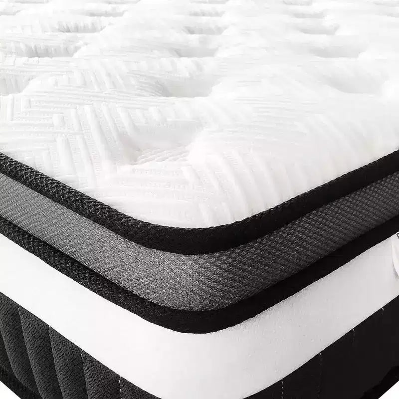 Matelas en mousse à mémoire de forme gel 14 pouces King Fermeté moyenne, Matelas pour le soulagement de la pression et un sommeil frais Certifié CertiPUR-US