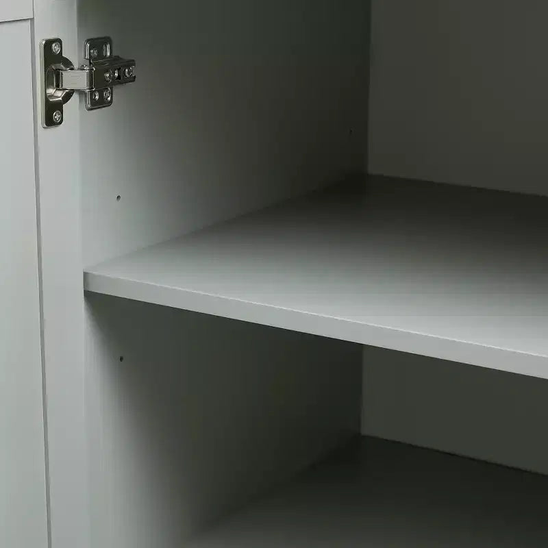 Meuble de rangement de salle de bain autoportant moderne GDFStudio Sienna en bois avec trois tiroirs et une étagère réglable