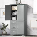 GDFStudio Sienna Modern Wood Freestanding Bathroom Storage Cabinet with Three Drawers and Adjustable Shelf