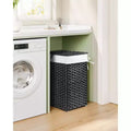 Greenstell Laundry Basket with Lid, Two Removable Inner Lining Bags, Two-compartment Garment Storage Basket