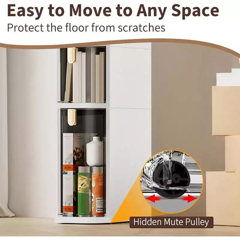 Meuble de rangement ultra-fin à roulettes - Organisateur étroit et mince à 3 niveaux pour petits espaces, tiroirs transparents, ABS+PP étanche et robuste