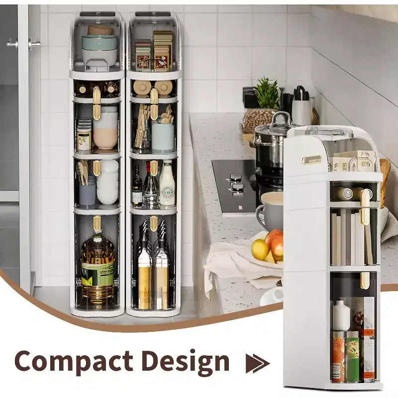 Meuble de rangement ultra-fin à roulettes - Organisateur étroit et mince à 3 niveaux pour petits espaces, tiroirs transparents, ABS+PP étanche et robuste