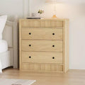 COZONY 3/5 Drawer Dresser, Wide Fluted Wooden Storage Cabinet with Smooth Glide Drawers, Modern Wooden Nightstand
