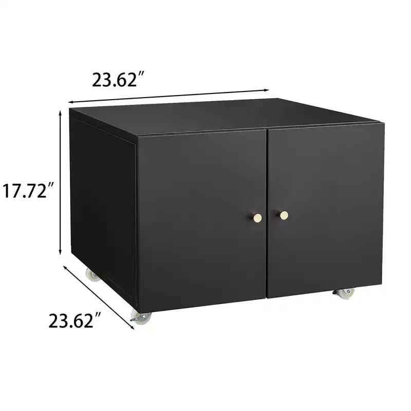 Meuble d'imprimante COZONY avec rangement, table d'imprimante 3D robuste, étagère réglable, double porte, sur roulettes, table pour télécopieur en métal pour bureau à domicile