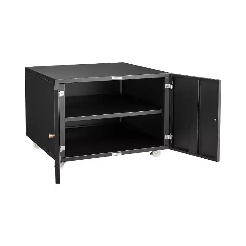 Meuble d'imprimante COZONY avec rangement, table d'imprimante 3D robuste, étagère réglable, double porte, sur roulettes, table pour télécopieur en métal pour bureau à domicile