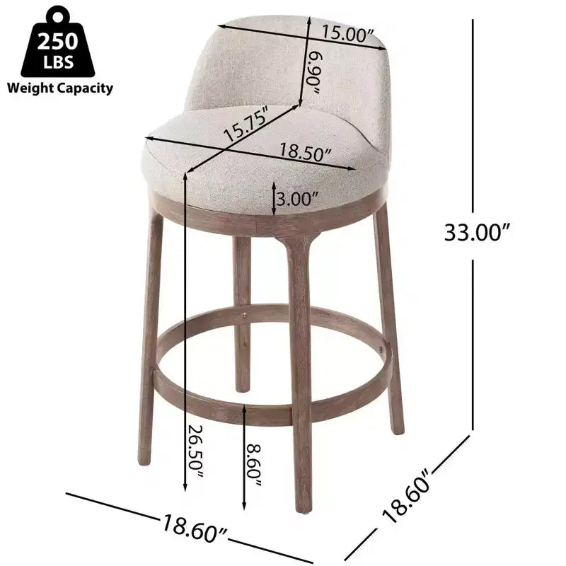 Tabourets de bar rembourrés Christopher Knight Home Shinji en hévéa (lot de 2)