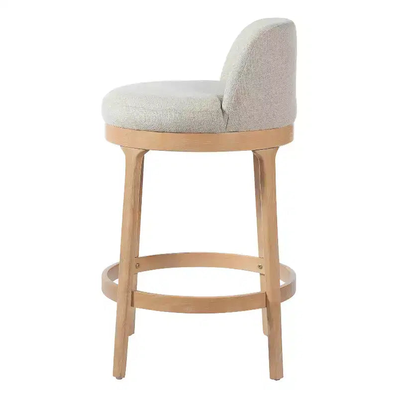 Tabourets de bar rembourrés Christopher Knight Home Shinji en hévéa (lot de 2)