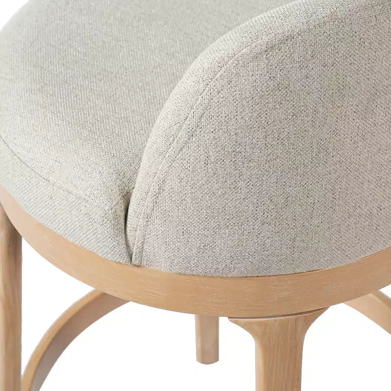 Tabourets de bar rembourrés Christopher Knight Home Shinji en hévéa (lot de 2)