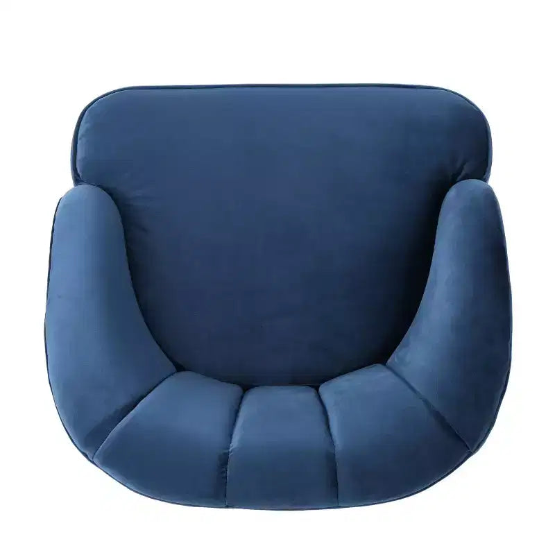 Fauteuil club en velours TUYOHW, fauteuil avec dossier incurvé, surpiqûres passepoilées, pieds évasés en bois d'hévéa, fauteuil d'appoint pour salon, chambre à coucher