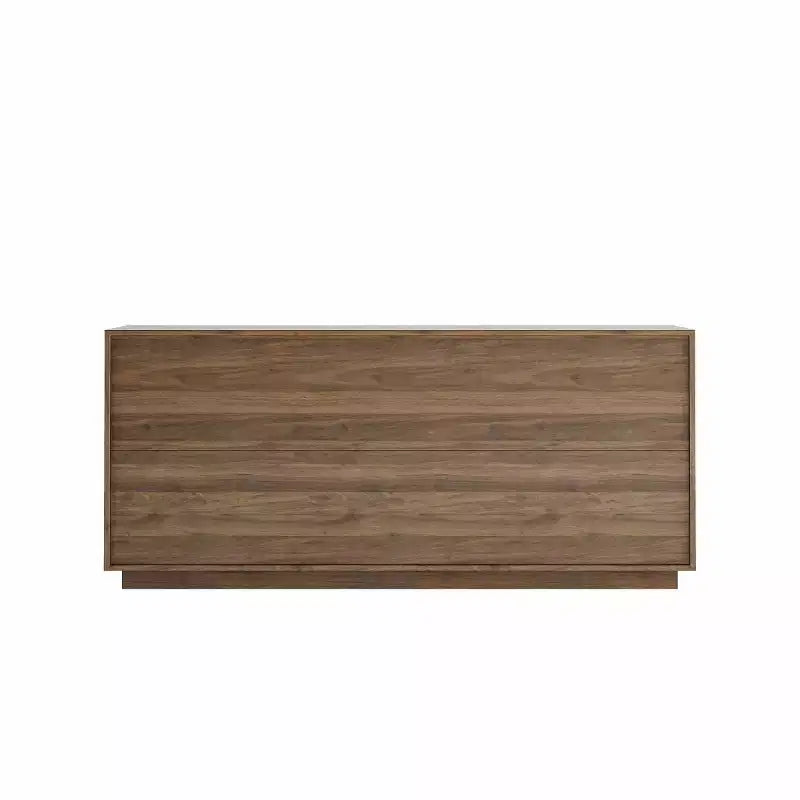 59 Buffet de buffet latéral en spirale moderne, meuble de rangement d'entrée d'art à profil bas avec portes texturées à ondulations 3D - Panipeachy
