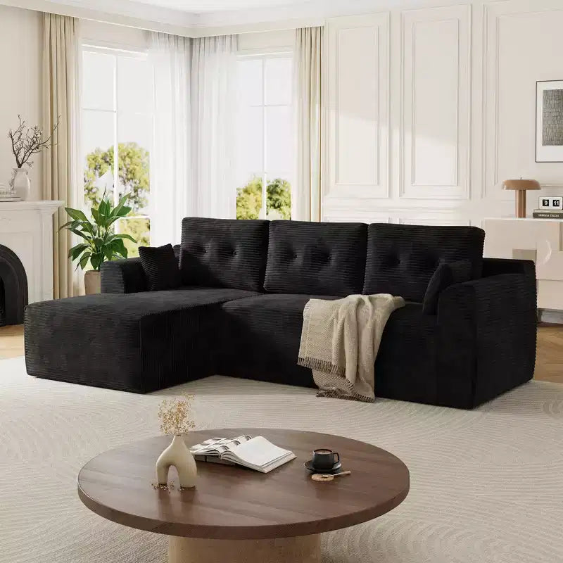 Canapé sectionnel modulaire de 267 cm avec assise profonde, canapé sectionnel Cloud avec méridienne surdimensionnée, canapé-lit sans assemblage requis pour salon et chambre
