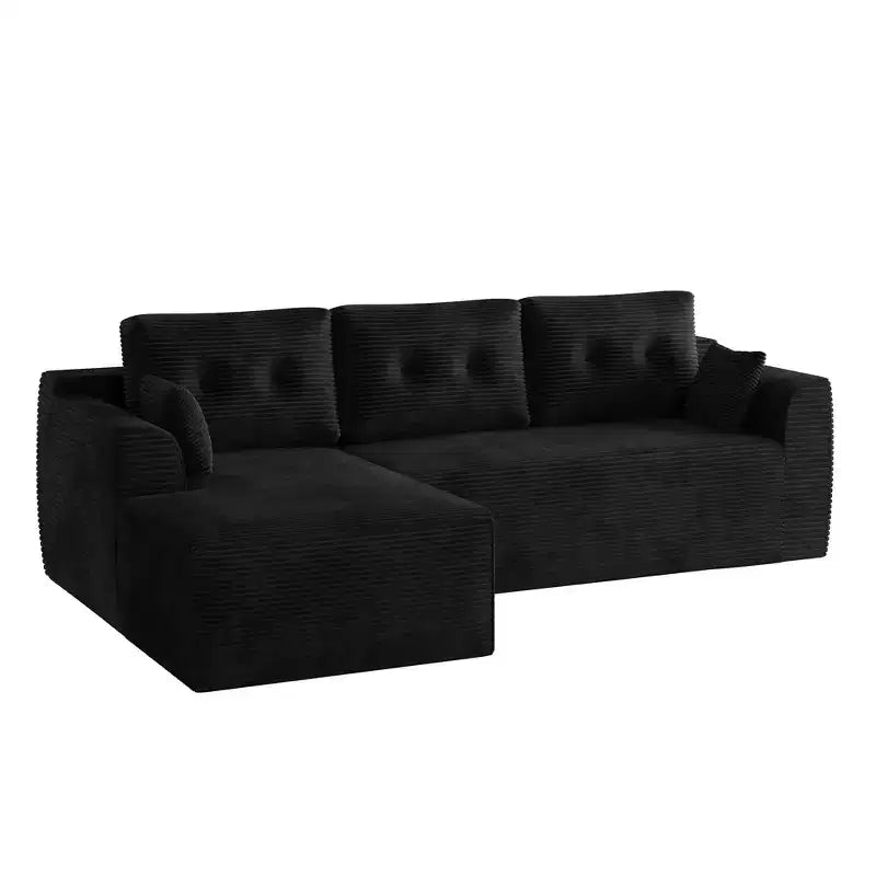 Canapé sectionnel modulaire de 267 cm avec assise profonde, canapé sectionnel Cloud avec méridienne surdimensionnée, canapé-lit sans assemblage requis pour salon et chambre