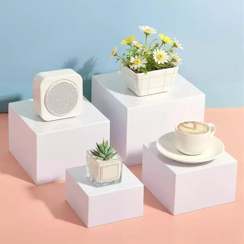 Ensemble de 6 rehausseurs de buffet (tailles 6,7,8,9,10,11), rehausseurs alimentaires pour table de buffet, étagère de présentation en acrylique pour dessert, rehausseurs gigognes en forme de cubes