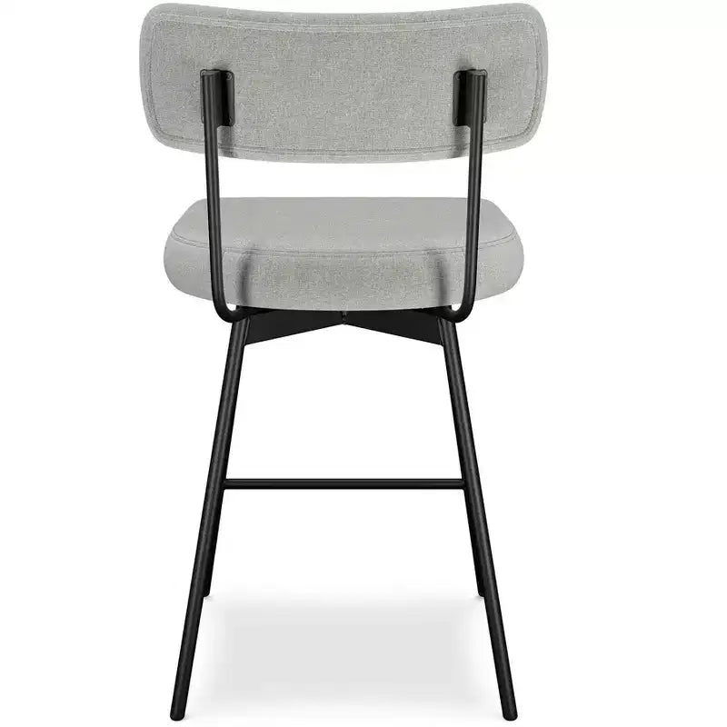 Tabouret de comptoir pivotant Meredith Contemporary Modern (ensemble de 2) en polyester lin