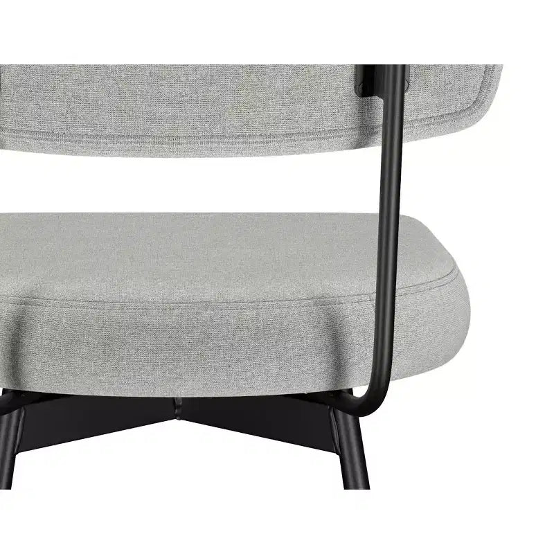 Tabouret de comptoir pivotant Meredith Contemporary Modern (ensemble de 2) en polyester lin