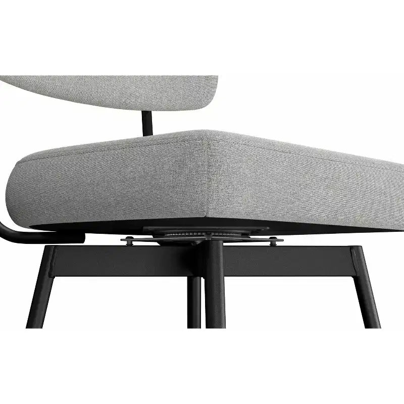 Tabouret de comptoir pivotant Meredith Contemporary Modern (ensemble de 2) en polyester lin