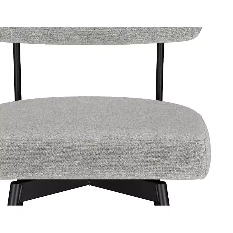 Tabouret de comptoir pivotant Meredith Contemporary Modern (ensemble de 2) en polyester lin